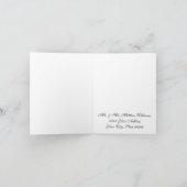 Zwarte en Witte Rozen Roze Lint Bedankkaart (Binnen)