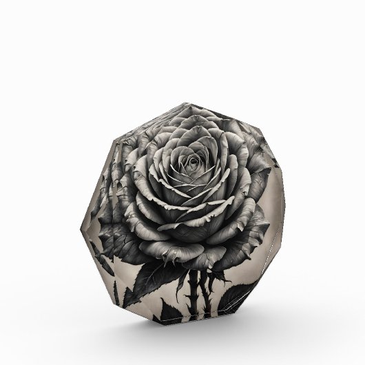 Zwarte en witte rozenbloem fotoblokken (Links)