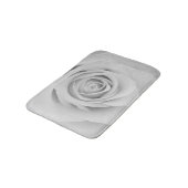 Zwarte en witte rozenbloem Wismat Badmat (Gekanteld)