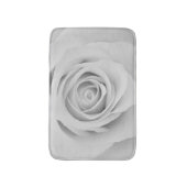 Zwarte en witte rozenbloem Wismat Badmat (Voorkant Verticaal)