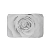 Zwarte en witte rozenbloem Wismat Badmat (Voorkant)