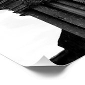 Zwarte en witte ruïnes van Antigua Guatemala Poster (Hoek)