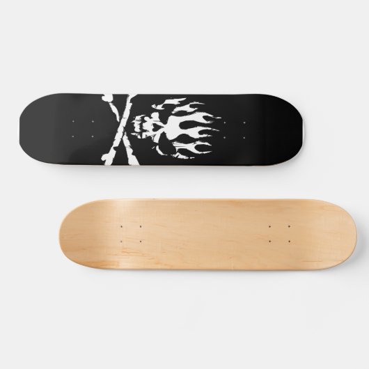 zwarte en witte schaats skateboard (Horizontaal)