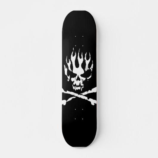 zwarte en witte schaats skateboard (Voorkant)