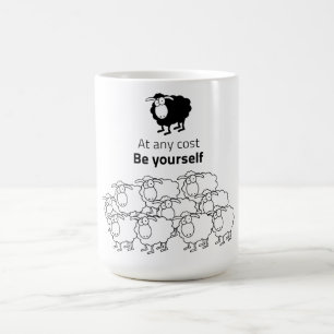 Zwarte en witte schapen koffiemok