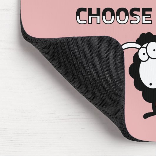 Zwarte en witte schapen muismat (Hoek)