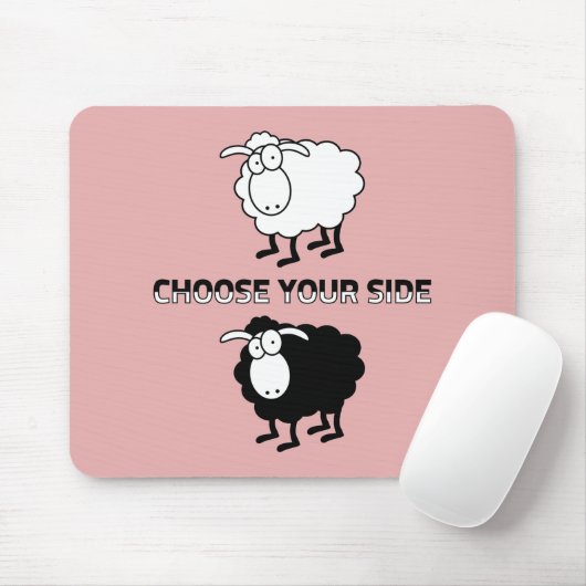 Zwarte en witte schapen muismat (Met muis)