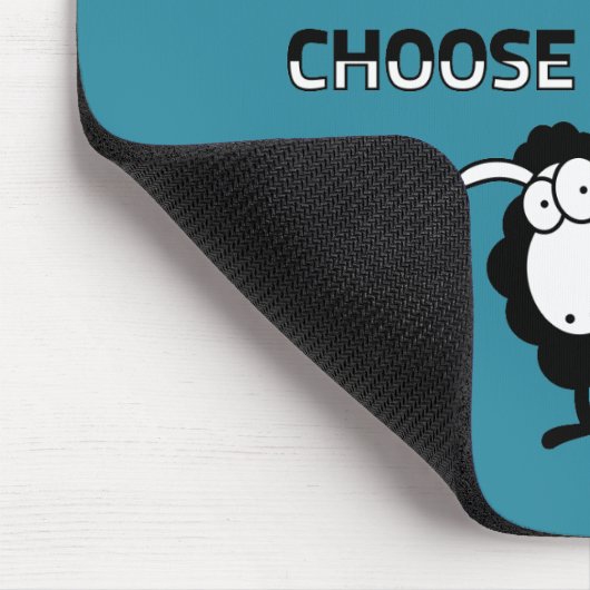 Zwarte en witte schapen muismat (Hoek)