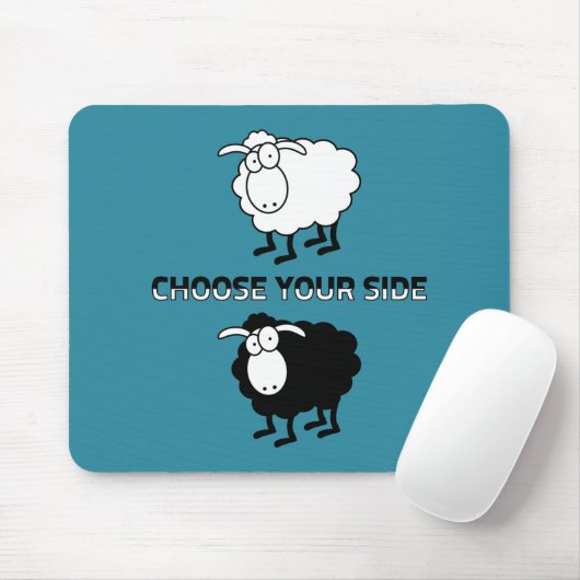 Zwarte en witte schapen muismat (Met muis)