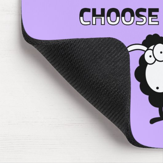 Zwarte en witte schapen muismat (Hoek)