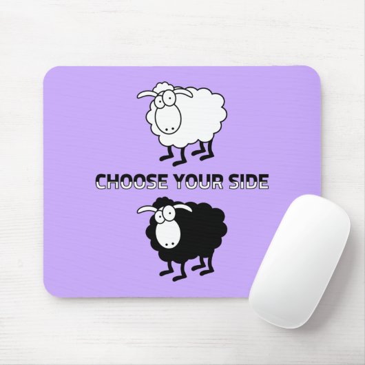 Zwarte en witte schapen muismat (Met muis)