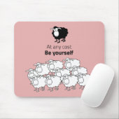 Zwarte en witte schapen muismat (Met muis)