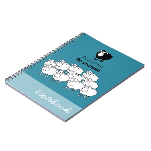 Zwarte en witte schapen notitieboek (Linkerzijde)