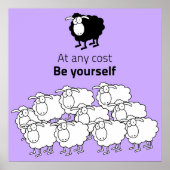 Zwarte en witte schapen poster (Voorkant)