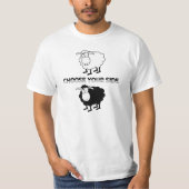 Zwarte en witte schapen t-shirt (Voorkant)