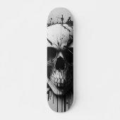 Zwarte en witte schedel #3 - Numb-Skulls Design Persoonlijk Skateboard (Voorkant)