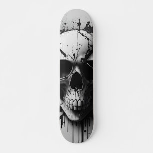 Zwarte en witte schedel #3 - Numb-Skulls Design Persoonlijk Skateboard