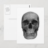 Zwarte en witte schedel briefkaart (Voorkant / Achterkant)