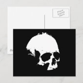 Zwarte en witte schedel briefkaart (Voorkant / Achterkant)