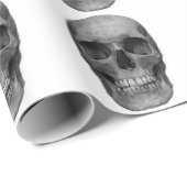 Zwarte en witte schedel cadeaupapier (Rol Hoek)