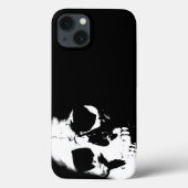 Zwarte en witte schedel Case-Mate iPhone case (Achterkant)