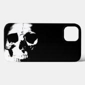Zwarte en witte schedel Case-Mate iPhone case (Achterkant (horizontaal))