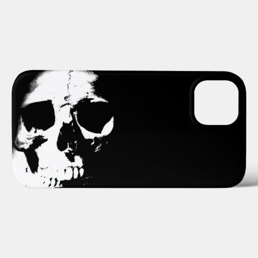 Zwarte en witte schedel Case-Mate iPhone case (Achterkant (horizontaal))