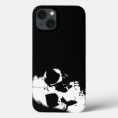 Zwarte en witte schedel Case-Mate iPhone case (Achterkant)