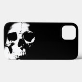 Zwarte en witte schedel Case-Mate iPhone case (Achterkant (horizontaal))