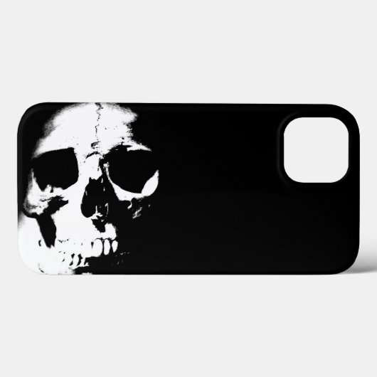 Zwarte en witte schedel Case-Mate iPhone case (Achterkant (horizontaal))