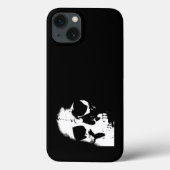 Zwarte en witte schedel Case-Mate iPhone case (Achterkant)