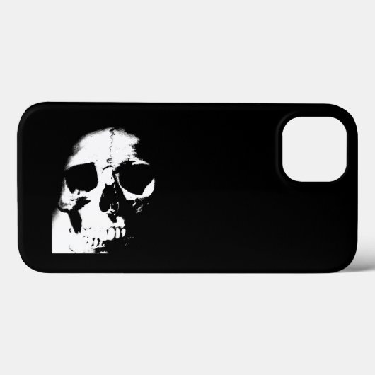 Zwarte en witte schedel Case-Mate iPhone case (Achterkant (horizontaal))