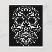 Zwarte en witte schedel / Dag van de dood Briefkaart (Voorkant)