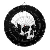 Zwarte en witte schedel dartbord (Voorkant)