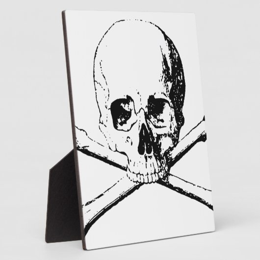 Zwarte en witte schedel en Botten Fotoplaat (Zijkant)