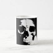 Zwarte en witte schedel koffiemok (Center)