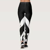 Zwarte en witte schedel leggings (Achterkant)