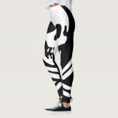 Zwarte en witte schedel leggings (Links)