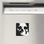 Zwarte en witte schedel magneet (Insitu (Vaatwasser))