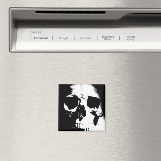 Zwarte en witte schedel magneet (Insitu (Vaatwasser))