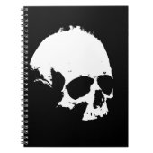 Zwarte en witte schedel notitieboek (Voorkant)