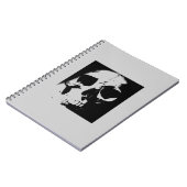 Zwarte en witte schedel notitieboek (Linkerzijde)