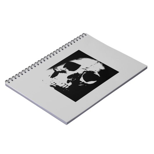 Zwarte en witte schedel notitieboek (Linkerzijde)