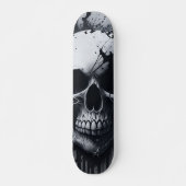 Zwarte en witte schedel - Numb-Skulls ontwerp Persoonlijk Skateboard (Voorkant)
