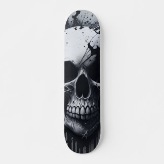 Zwarte en witte schedel - Numb-Skulls ontwerp Persoonlijk Skateboard