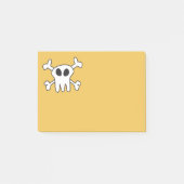 Zwarte en witte schedel post-it® notes (Voorkant)