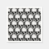 Zwarte en witte schedels servet (Voorkant)