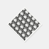 Zwarte en witte schedels servet (Hoek)