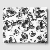 Zwarte en witte schedels Skeleton Skull Weddenscha Gastenboek (Achterkant)