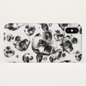 Zwarte en witte schedels Skeletspieren Kunstpatroo Case-Mate iPhone Hoesje (Achterkant (horizontaal))